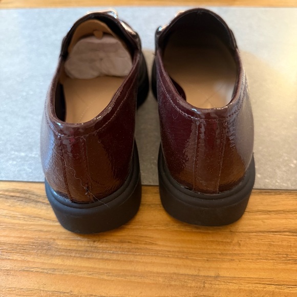 Alfani Galilyao Step ‘N Flex Loafer Flats Dark Berry Burgundy Patent Leather 7.5 - Picture 5 of 8